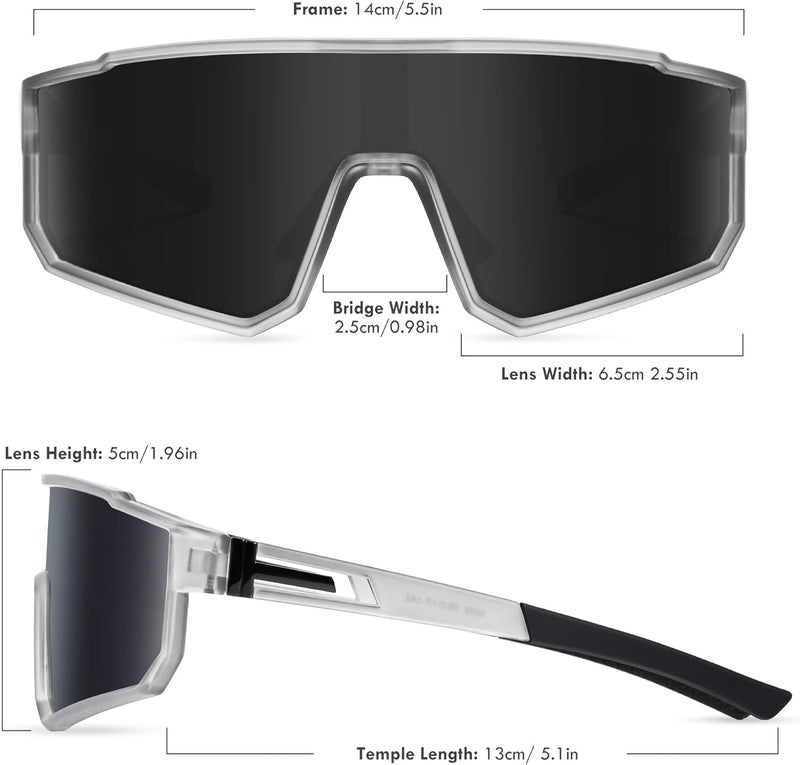 Derowern Youth Baseball Sunglasses, Kids Polarized Sports Sunglasses,UV400 Protection Glasses for Boys Girls Softball Cycling - Image 3